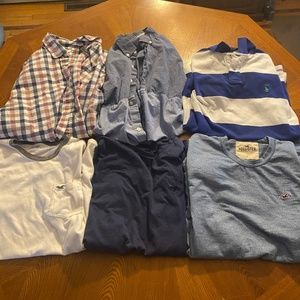 Men’s Lot of 6 Large Shirts (Polo, Hollister, Sonoma)